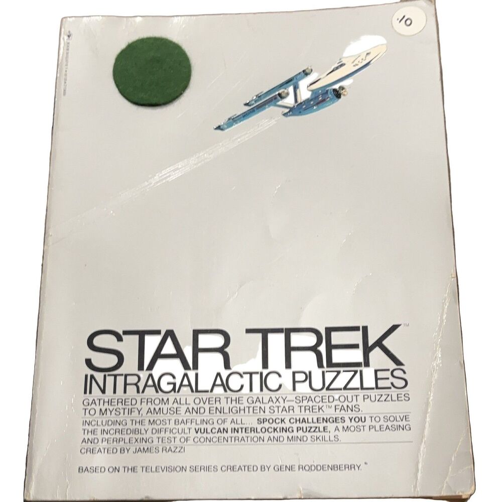 Bantam Books Star Trek Intragalactic Puzzles James Razzi 1977 Paperback Vintage